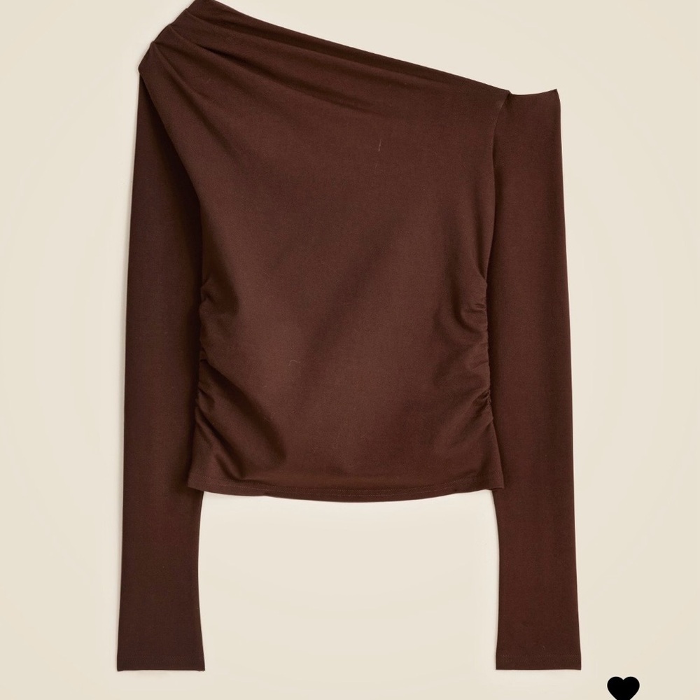 NWT J.Crew XL Chocolate Brown Long Sleeve Top